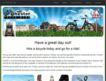 Tablet Screenshot of chestercyclehire.com